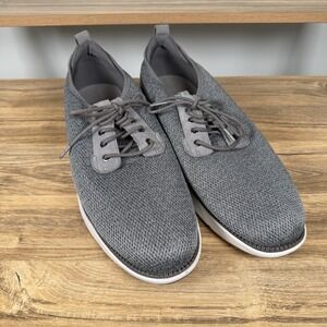 Cole Haan Original Grand Knit Oxford Men's 13 Gray Wingtip Sneakers Shoes C27565